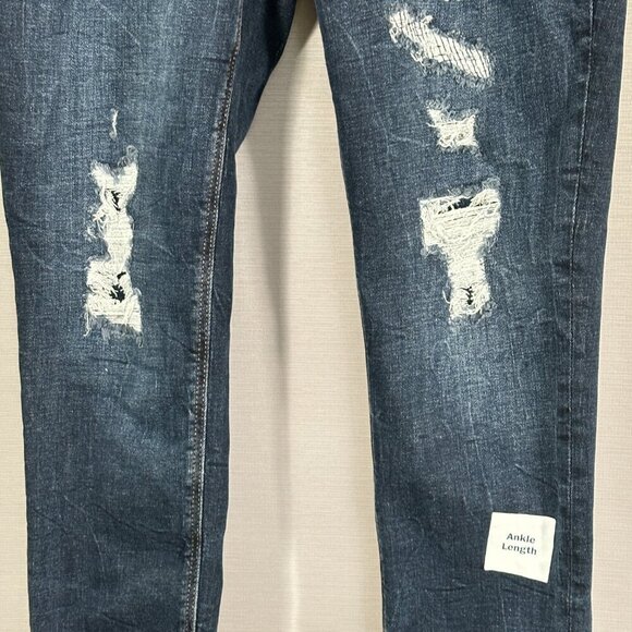 Old Navy Jeans Womens 8 Rockstar Super Skinny High Rise Distressed Ankle NEW - Picture 4 of 12